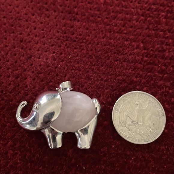 Rose quarts Elephant Pendant Handmade NWOT - Picture 6 of 6